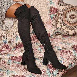 Marc Fisher black over the knee high heel boots